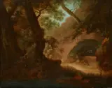 Caspar David Friedrich, Wolves in the Forrest in Front of a Cave (WOLFSSCHLUCHT)