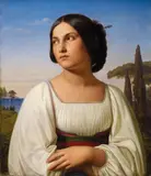 Franz Ittenbach, YOUNG ROMAN WOMAN, Oil on canvas