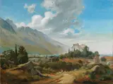 Carl Rötteken, ITALIAN LANDSCAPE, Oil on canvas