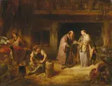 Peter Rudolf Karl Herbstoffer, IN DER SCHMIEDE, Öl auf Holz (parkettiert)