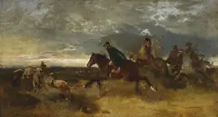 PARFORCEJAGD by Józef Chełmoński, Öl auf Leinwand, sold May 2010