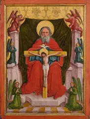 Austrian School, 1450, TRINITY, Tempera on wood