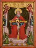 Austrian School, 1450, TRINITY, Tempera on wood