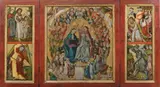 Konrad von Friesach, CORONATION OF THE VIRGIN ALTERPIECE, Oil on panel