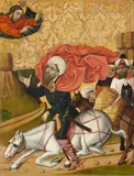 Alpine School, circa 1460, THE CONVERSION OF SAINT PAUL, Oil and tempera on wood (parquetted)