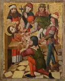 Upper Rhine-Region, second half 15th century, MARTYRDOM OF SAINT BARTHOLOMEW, Oil on panel
