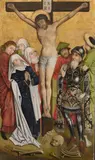 Central Rhine School, circa 1470, CRUCIFIXION, Tempera on wood (parquetted)