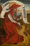 Admonter Meester van het Afscheid van de Apostelen, SAINT JOHN AND SAINT JEROME, Oil on wood (parqutted)