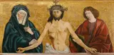 Jakob Schick, CHRIST AS MAN OF SORROW BETWEEN THE VIRGIN AND SAINT JOHN, Oil on pinewood