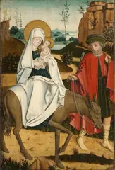 Master of Freising - Neustift, FLIGHT INTO EGYPT, Oil on wood (parquetted)