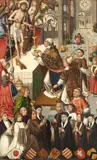THE MASS OF SAINT GREGORY by attributed to Master of the Holy Kinship, Oil on wood (parquetted), sold May 2010