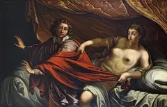 copy after Jacques Blanchard, JOSEPH AND POTIPHAR´S WIFE, Oil on canvas (relined)