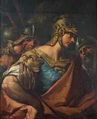 Venetian School around 1700, SCENE FROM THE ROMAN HISTORY (MAGNANIMITY OF SCIPIO?), Oil on canvas (relined)