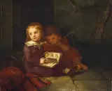 Christian Leberecht Vogel, PORTRAIT OF THE SONS OF THE ARTIST, Oil on canvas