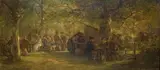 Anton Burger, WÄLDCHENSTAG, Oil on canvas