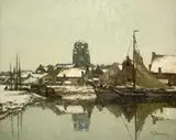 Max Clarenbach, VIEW OF ZIERIKZEE IN HOLLAND