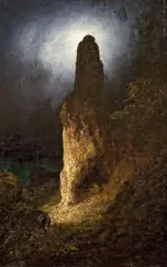 PIZZOLUNGO, CAPRI by Karl Wilhelm Diefenbach, Oil on panel (parquetted), sold Mar 2010