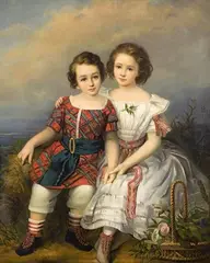 Andreas Kielmann, DOUBLE PORTRAIT, Oil on canvas