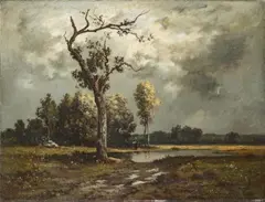 LANDSCAPE WITH TREE by Léon Richet, Oil on canvas, sold Mar 2010