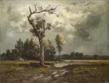 Léon Richet, LANDSCAPE WITH TREE, Oil on canvas