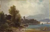 Ludwig Sckell, FRAUENCHIEMSEE, Oil on panel