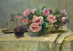 Gertrud Staats, STILL LIFE, Oil on canvas, mounted on hardboard