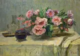 Gertrud Staats, STILL LIFE, Oil on canvas, mounted on hardboard