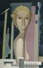 Untitled (Figural Composition) by Max Ackermann, Oil on wood, sold Dec 2009