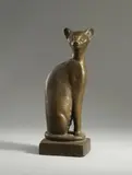 Seated pregnant Cat by Gerhard Marcks, Work diary plaster/bronze 629; Rudloff, sold Dec 2009