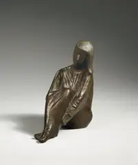 Gerhard Marcks, Small seated Figure in a Shirt, Gerhard Marcks, Work diary plaster/bronze nr
