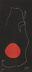 Oiseau devant le soleil by Joan Miró, Color lithograph after a work of the artist. On sturdy wave paper, sold Dec 2009