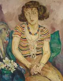 Female Portrait by Mela Muter, Oil on wood, sold Dec 2009