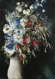 Bouquet de fleurs au vase blanc by Maurice de Vlaminck, Oil on canvas, sold Dec 2009