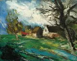 Village by Maurice de Vlaminck, Oil on canvas, sold Dec 2009