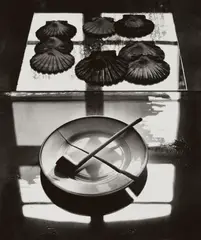 STILLEBEN MIT PFEIFE by Otto Steinert, Vintage ferrotyped gelatin silver print, sold Dec 2009