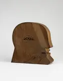 Horst Antes, Head, Steel sculpture with rust patina