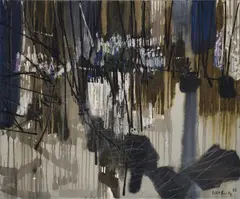 Untitled by Hubert Berke, Oil, partially scraped, on canvas, sold Dec 2009