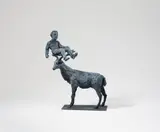 Stephan Balkenhol, Untitled (Man upon Deer Antler)