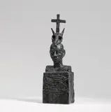 Walter Dahn, Afrikanische Dreifaltigkeit (African Trinity), Bronze with black-green patina ca