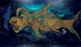 Rainer Fish by Rainer Fetting, Oil on canvas, sold Dec 2009