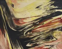 Karl Otto Götz, Ild-FEIT, Mixed media on canvas