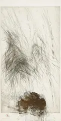 Untitled (Périgord) by Rolf Iseli, Mixed media and earth over drypoint on wove paper, sold Dec 2009
