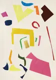 Untitled (Messerschnitt) by Imi Knoebel, Collage made from papers painted with acrylic on light cardboard, sold Dec 2009