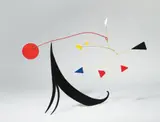 Manuel Marín, Untitled, Sculpture with iron elements painted in various colors on iron hangers on an iron element base painted black, heigh ca
