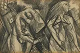 Ernst Wilhelm Nay, Untitled (Couple, Group of Figures), Pencil on cardboard