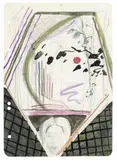 Sigmar Polke, Untitled, Watercolor and pencil on lined ring binder paper