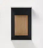 Untitled by Jesús Rafael Soto, Colored wooden object with colored nylon strings before silkscreened wood. Entire dimensions, sold Dec 2009