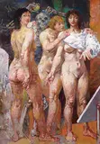 Willi Sitte, Paris ist tot (Paris is dead), Oil on masonite