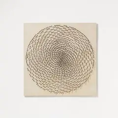 Günther Uecker, Zero Garden, Nails and dispersion on canvas on wood
