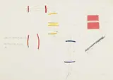Lawrence Weiner, Untitled (Rhine-Sea), Work in 5 parts: each gouache, watercolor, ink and pencil on thin paper